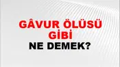 Gâvur Ölüsü Gibi