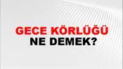 Gece Körlüğü