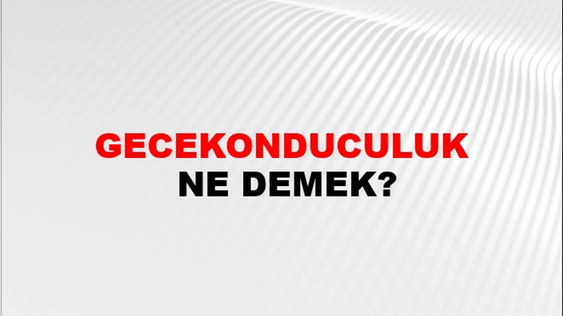 Gecekonduculuk Gecekonduculuk