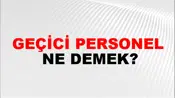 Geçici Personel