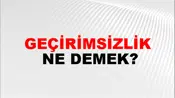 Geçirimsizlik