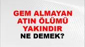 Gem Almayan Atın Ölümü Yakındır