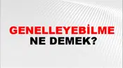 Genelleyebilme