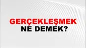 Gerçekleşmek