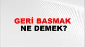 Geri Basmak