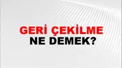 Geri Çekilme