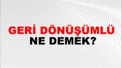 Geri Dönüşümlü