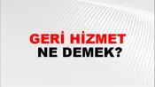 Geri Hizmet