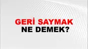 Geri Saymak