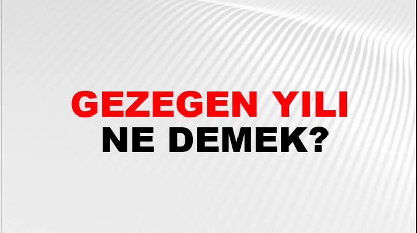Gezegen Yılı Gezegen Yılı