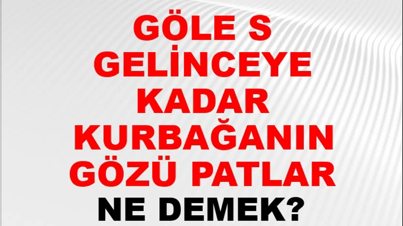 Göle Su Gelinceye Kadar Kurbağanın Gözü Patlar Göle Su Gelinceye Kadar Kurbağanın Gözü Patlar