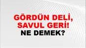 Gördün Deli, Savul Geri!