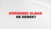 Görünmez Olmak