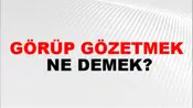 Görüp Gözetmek