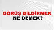 Görüş Bildirmek