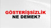 Gösterişsizlik
