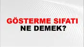 Gösterme Sıfatı