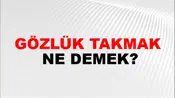 Gözlük Takmak