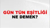 Gün Tün Eşitliği
