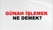 Günah İşlemek