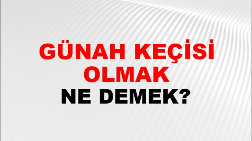 Günah Keçisi Olmak Günah Keçisi Olmak