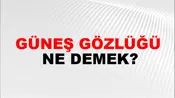 Güneş Gözlüğü