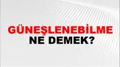 Güneşlenebilme