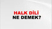 Halk Dili
