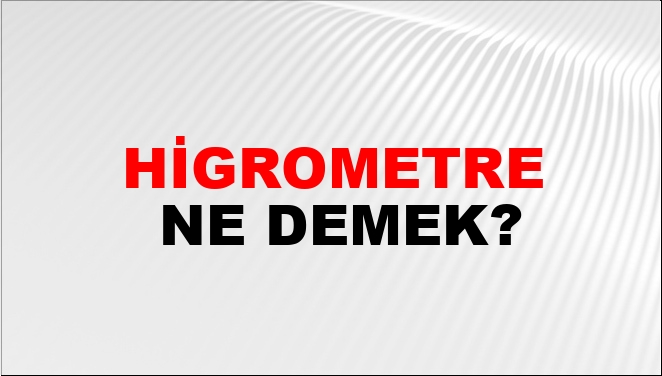 Higrometre