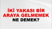 İki Yakası Bir Araya Gelmemek