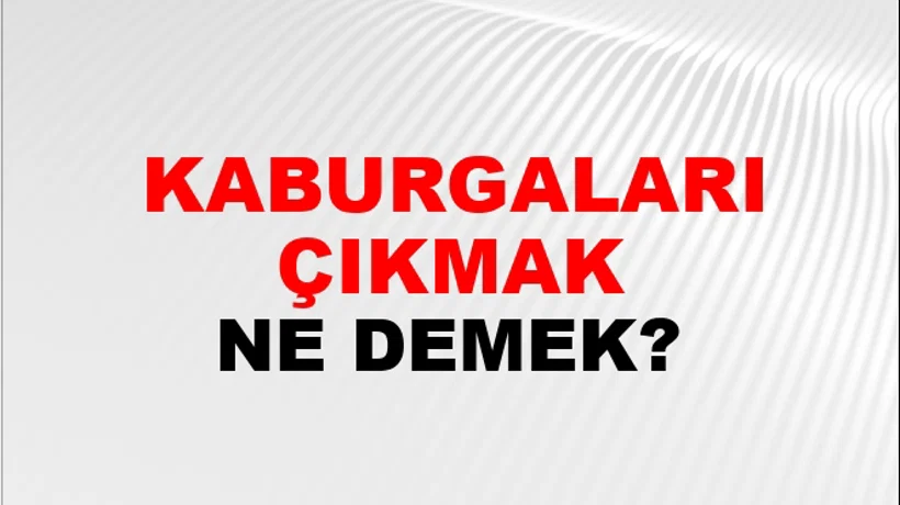Kaburgaları Çıkmak (Veya sayılmak) Kaburgaları Çıkmak (Veya sayılmak)