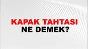 Kapak Tahtası