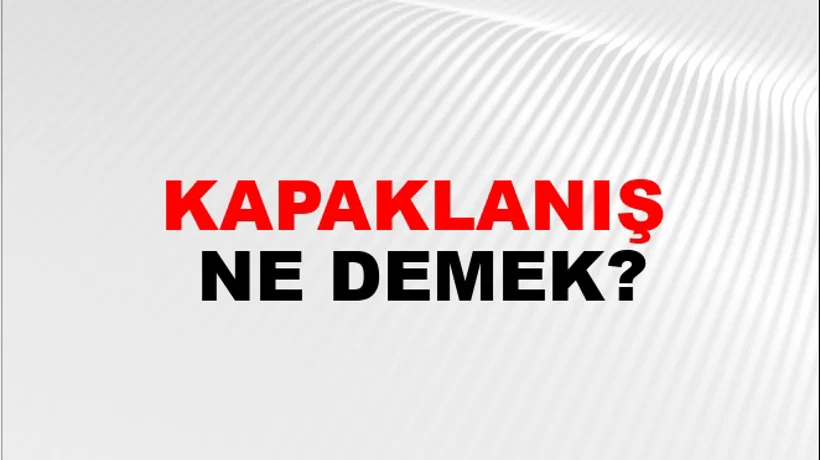 Kapaklanış Kapaklanış