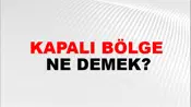 Kapalı Bölge