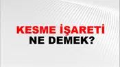 Kesme İşareti