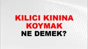 Kılıcı Kınına Koymak