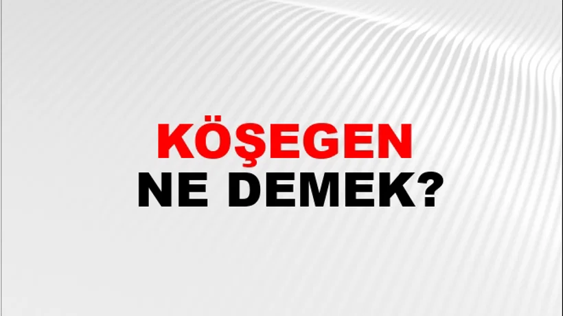 Köşegen Köşegen