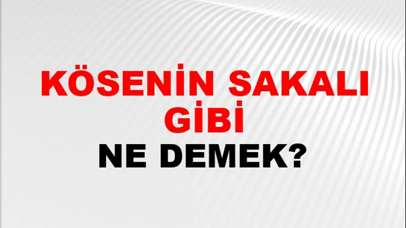 Kösenin Sakalı Gibi Kösenin Sakalı Gibi