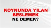 Koynunda Yılan Beslemek