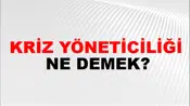 Kriz Yöneticiliği