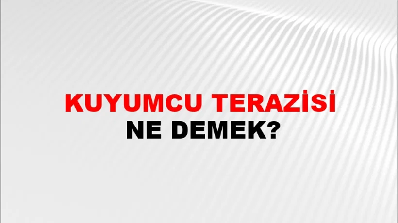 Kuyumcu Terazisi Kuyumcu Terazisi