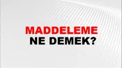 Maddeleme