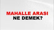 Mahalle Arası