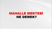Mahalle Mektebi