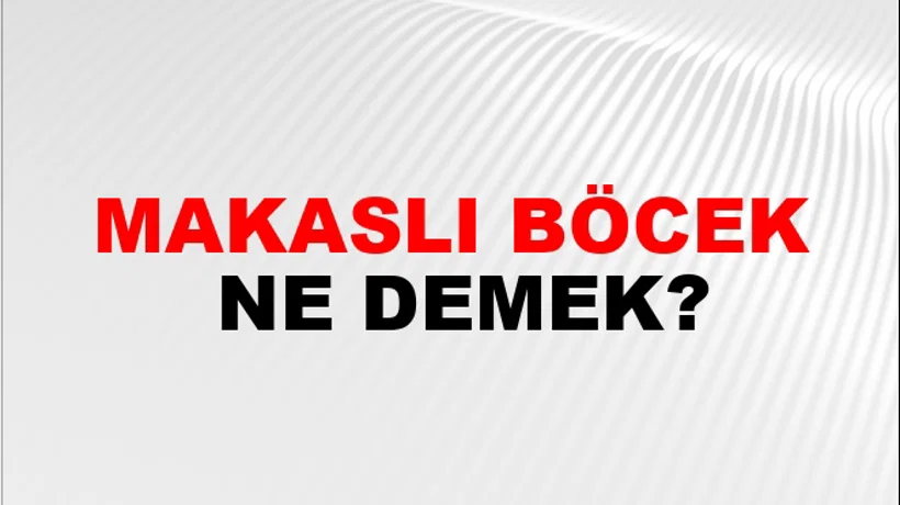Makaslı Böcek Makaslı Böcek