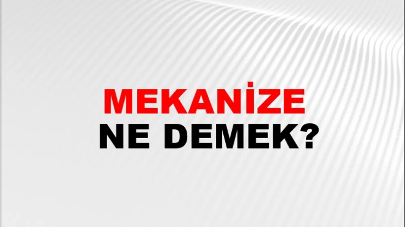 Mekanize Mekanize