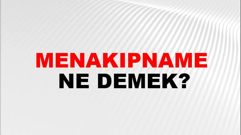 Menakıpname Menakıpname