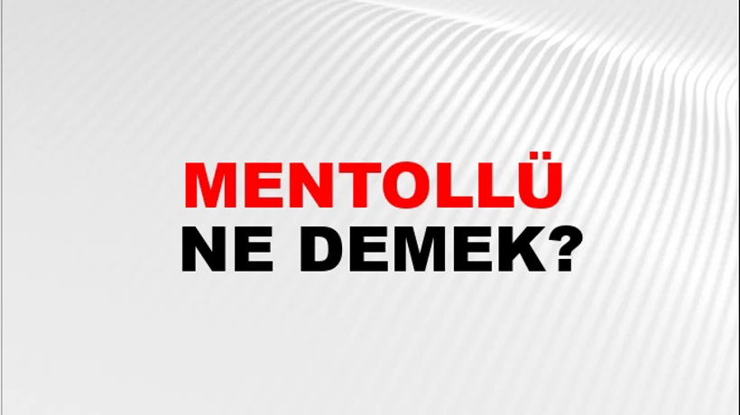 Mentollü Mentollü