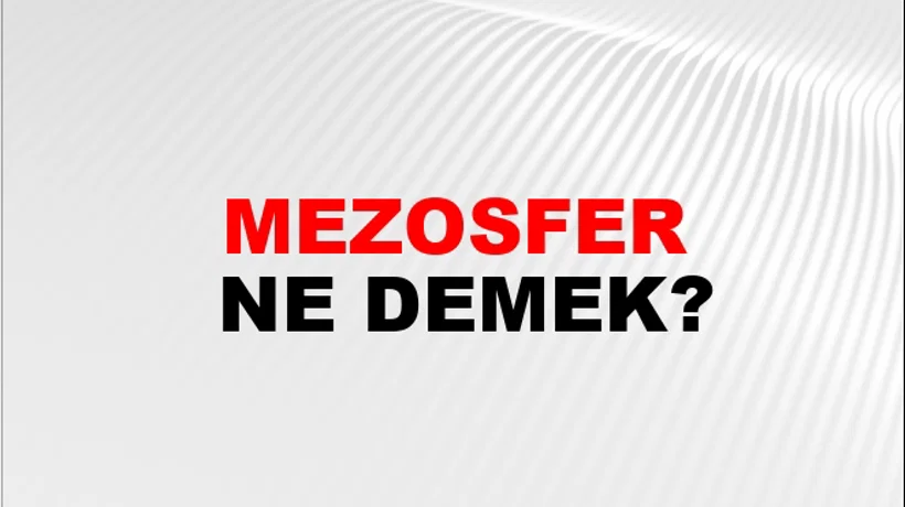Mezosfer Mezosfer