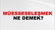Müesseseleşmek